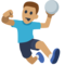 Pessoa Jogando Handebol: Tom de Pele Médio