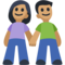 Mulher E Homem De Mãos Dadas: Tom de Pele Médio
