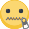 Rosto Com Boca De Zíper