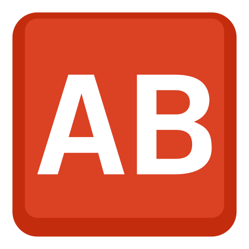 Botão AB (Tipo Sanguíneo)