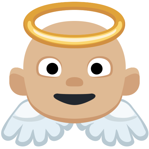 Bebê Anjo: Tom de Pele Médio-Claro