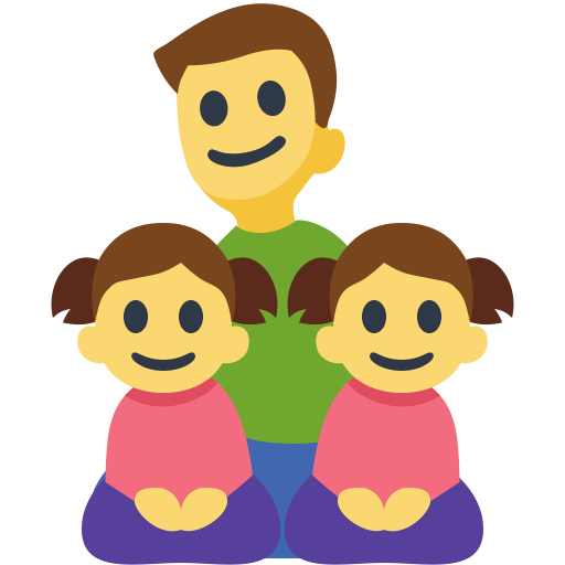 Família: Homem, Menina, Menina