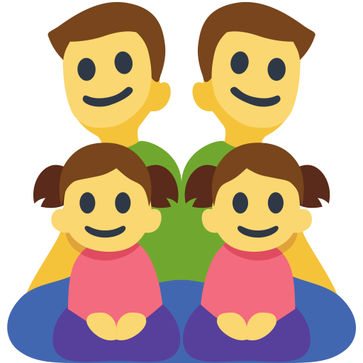 Família: Homem, Homem, Menina, Menina