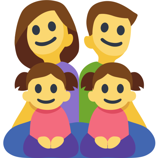 Família: Homem, Mulher, Menina, Menina