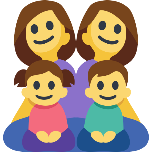 Família: Mulher, Mulher, Menina, Menino