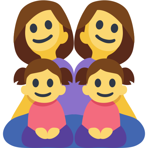 Família: Mulher, Mulher, Menina, Menina