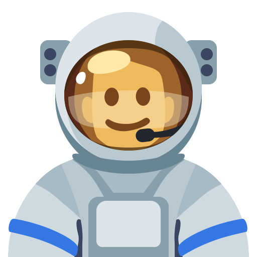 Astronauta Homem: Tom de Pele Médio-Claro