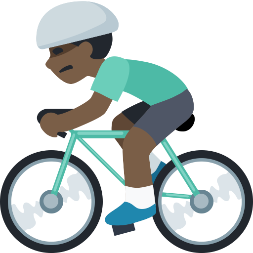 Homem Ciclista: Tom de Pele Escuro
