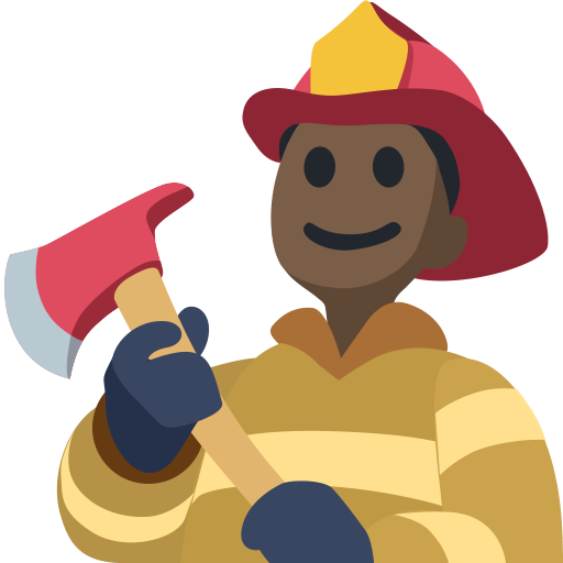 Bombeiro Homem: Tom de Pele Escuro