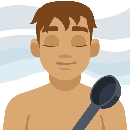 Homem Na Sauna: Tom de Pele Médio