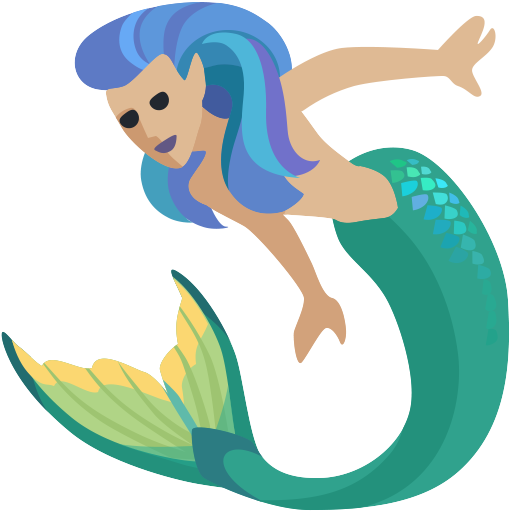 Sereia: Tom de Pele Médio-Claro