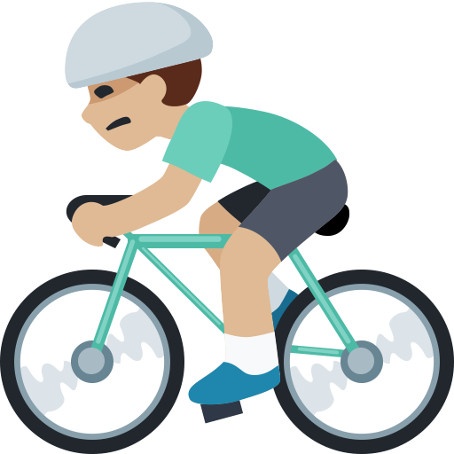Ciclista: Tom de Pele Médio-Claro