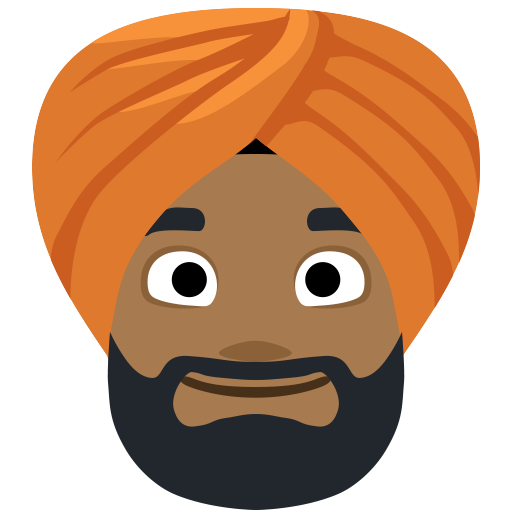 Pessoa Com Turbante: Tom de Pele Médio-Escuro