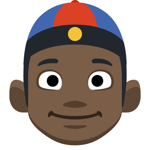Pessoa Com Gorro Chinês: Tom de Pele Escuro