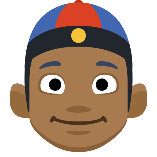 Pessoa Com Gorro Chinês: Tom de Pele Médio-Escuro