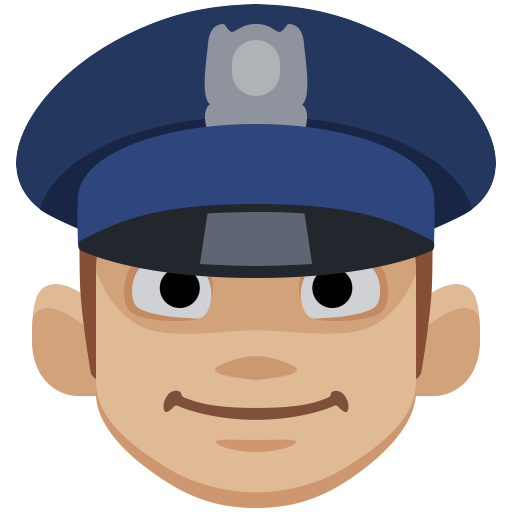 Policial: Tom de Pele Médio-Claro
