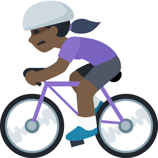 Mulher Ciclista: Tom de Pele Escuro