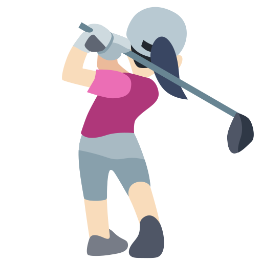 Mulher Golfista: Tom de Pele Claro