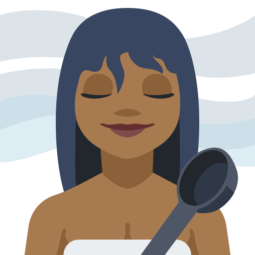 Mulher Na Sauna: Tom de Pele Médio-Escuro