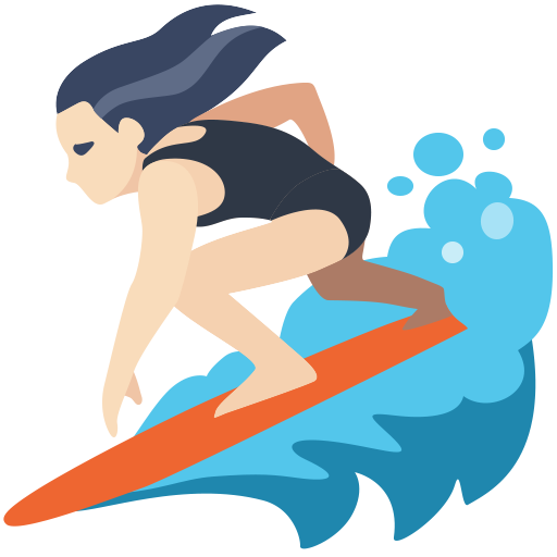 Mulher Surfista: Tom de Pele Claro