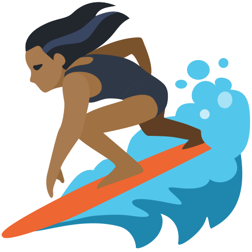 Mulher Surfista: Tom de Pele Médio-Escuro