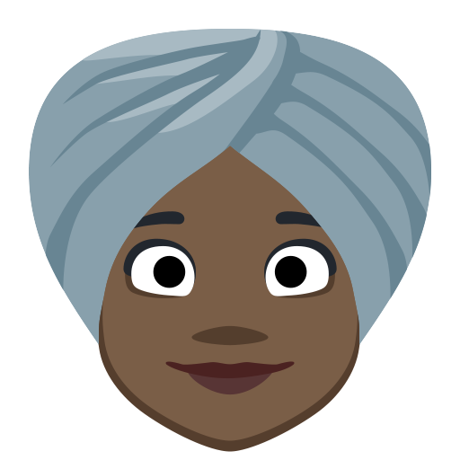 Mulher Com Turbante: Tom de Pele Escuro