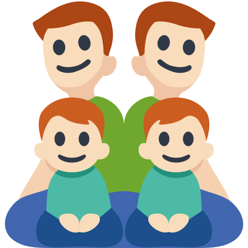 Família - Homem: Tom de Pele Claro, Homem: Tom de Pele Claro, Menino: Tom de Pele Claro, Menino: Tom de Pele Claro