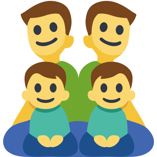 Família: Homem, Homem, Menino, Menino