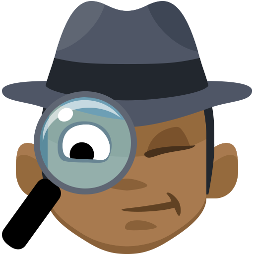 Homem Detetive: Tom de Pele Médio-Escuro