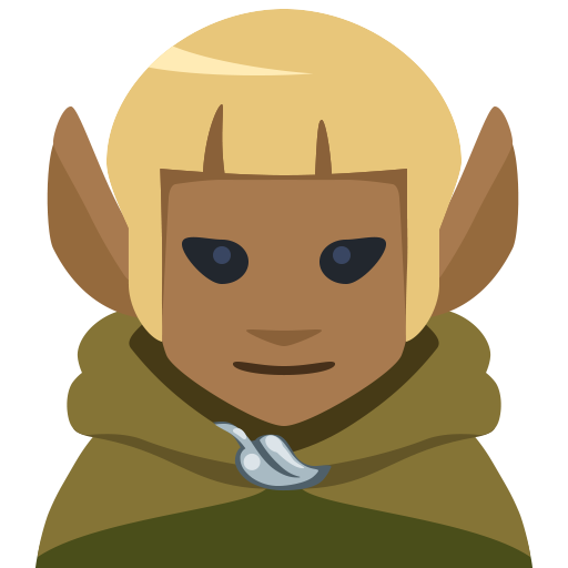 Elfo Homem: Tom de Pele Médio-Escuro