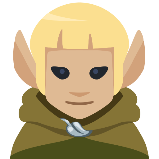Elfo Homem: Tom de Pele Médio-Claro