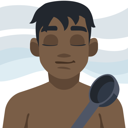 Homem Na Sauna: Tom de Pele Escuro
