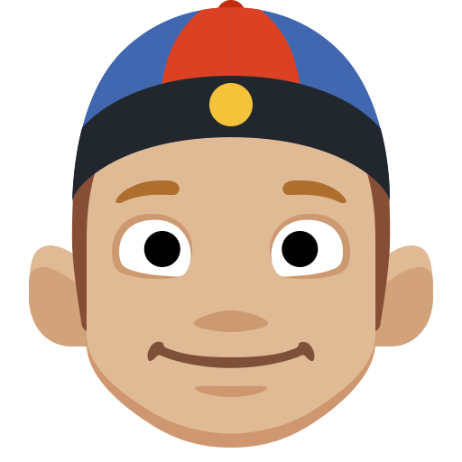 Pessoa Com Gorro Chinês: Tom de Pele Médio-Claro