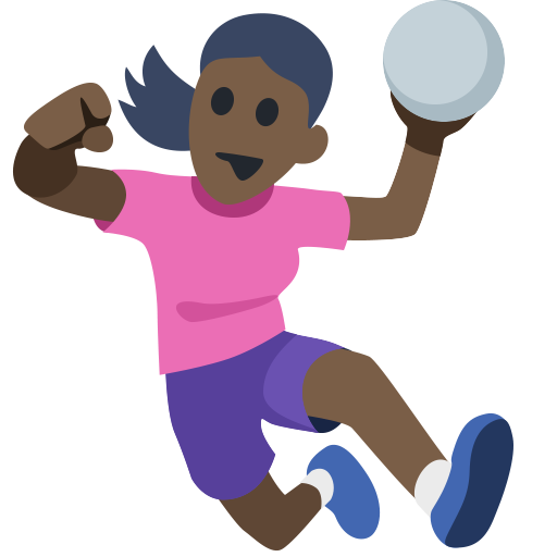 Jogadora De Handebol: Tom de Pele Escuro