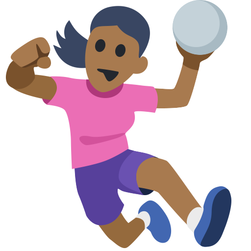 Jogadora De Handebol: Tom de Pele Médio-Escuro