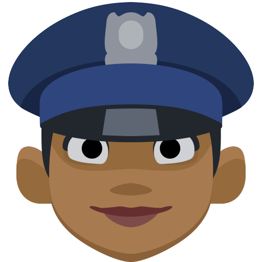 Policial Mulher: Tom de Pele Médio-Escuro