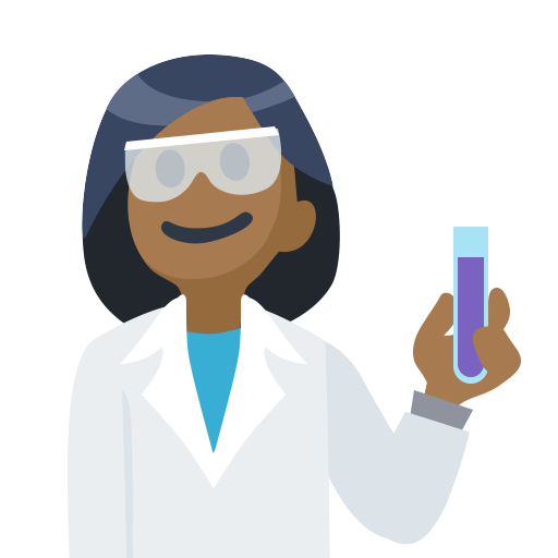 Cientista Mulher: Tom de Pele Médio-Escuro