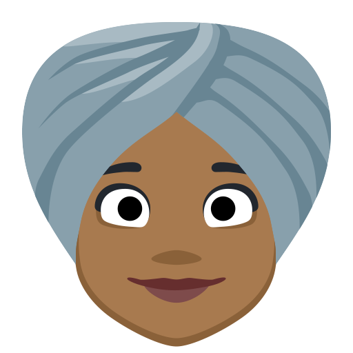 Mulher Com Turbante: Tom de Pele Médio-Escuro