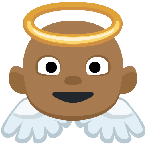 Bebê Anjo: Tom de Pele Médio-Escuro
