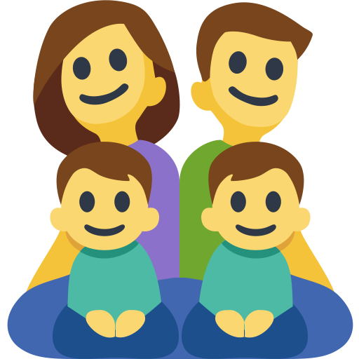 Família: Homem, Mulher, Menino, Menino