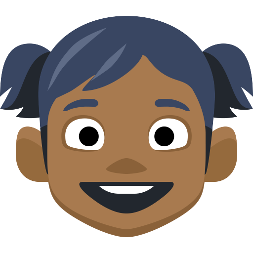 Menina: Tom de Pele Médio-Escuro
