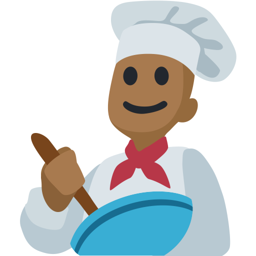 Cozinheiro: Tom de Pele Médio-Escuro