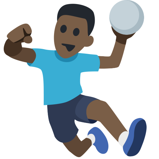 Jogador De Handebol: Tom de Pele Escuro