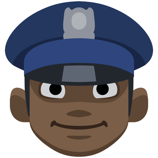 Policial Homem: Tom de Pele Escuro