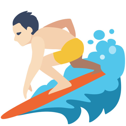 Homem Surfista: Tom de Pele Claro