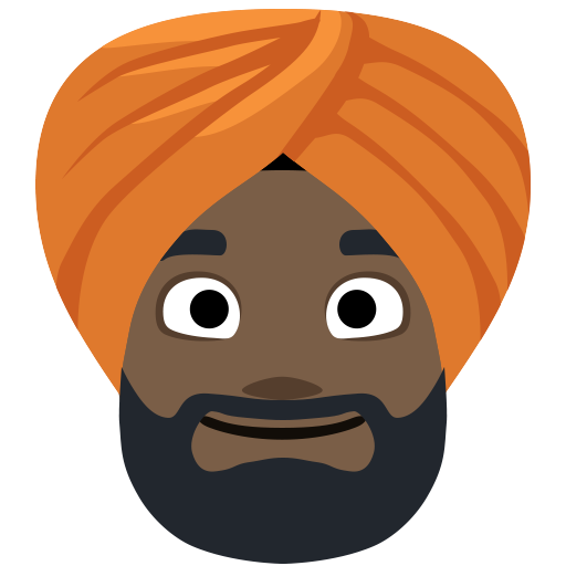 Homem Com Turbante: Tom de Pele Escuro
