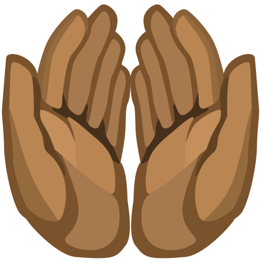Palmas Unidas Para Cima: Tom de Pele Médio-Escuro