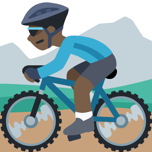 Pessoa Fazendo Mountain Bike: Tom de Pele Escuro