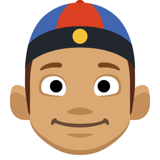 Pessoa Com Gorro Chinês: Tom de Pele Médio