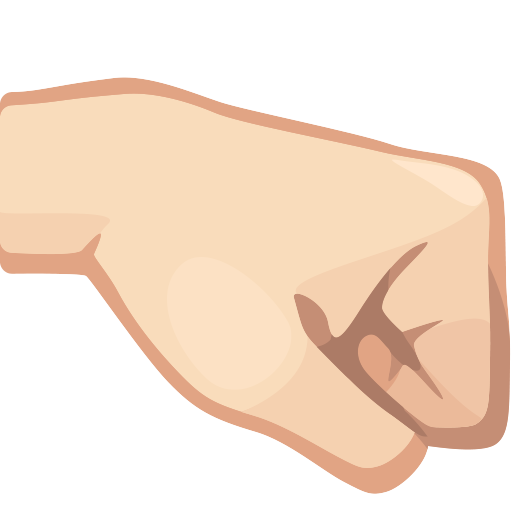 Punho Direito: Tom de Pele Claro